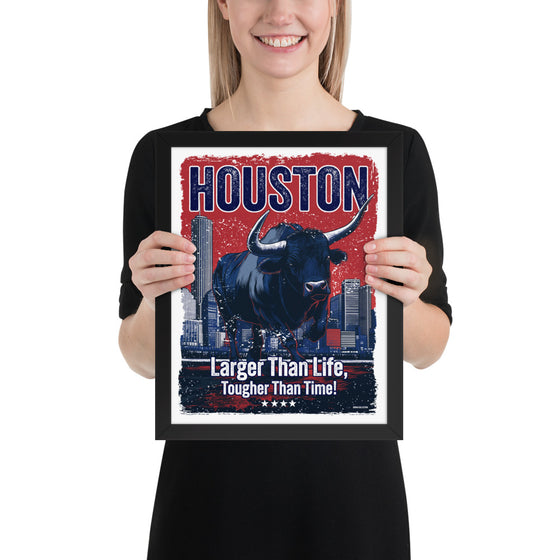 [CITYFAN] HOUSTON 3 (Framed Print)