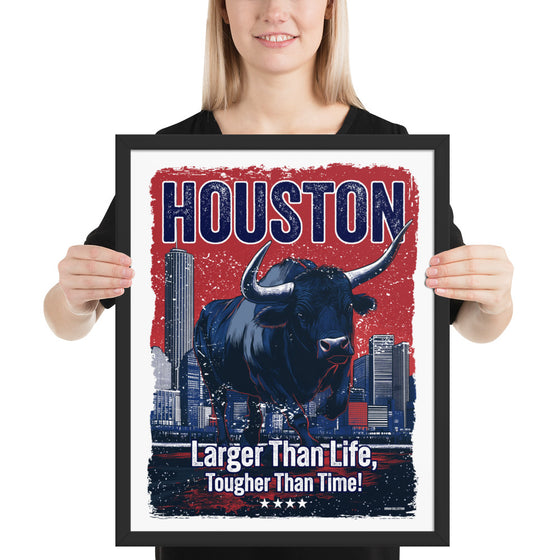 [CITYFAN] HOUSTON 3 (Framed Print)