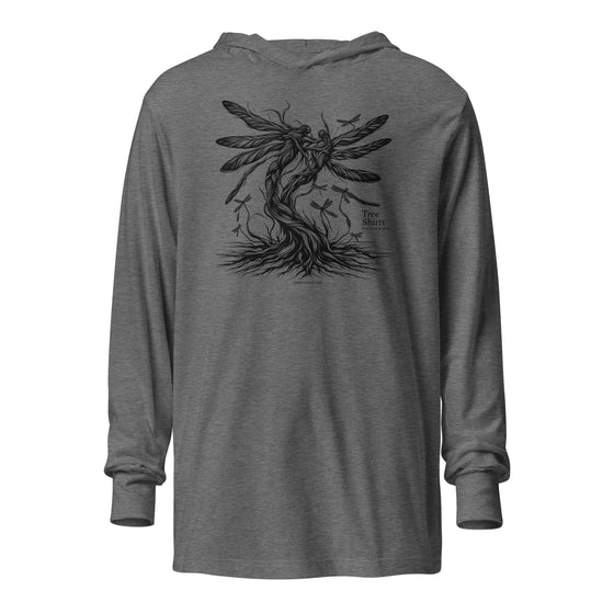 DRAGONFLY ROOTS (B1) - Unisex Hooded long-sleeve tee