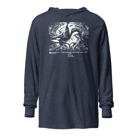 WHALE ROOTS (W6) - Unisex Hooded long-sleeve tee